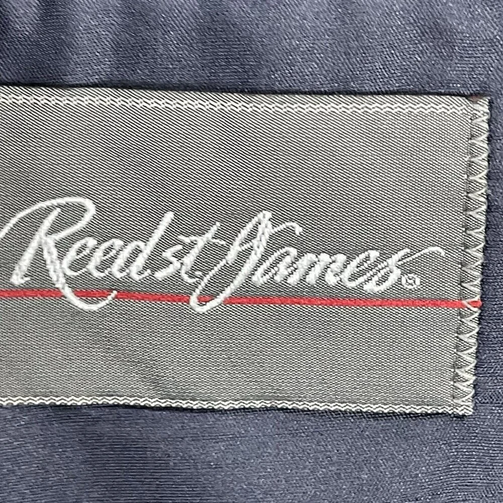 Reed St James Navy Gold 2 Button Vented Easy Care Sports Coat Blazer USA Size 44
